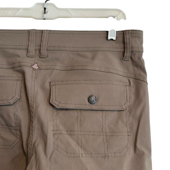 Prana Tan Halle Pants Womens Sz 6 Cargo Stretch Low Rise Packable SPF Hiking - Picture 12 of 15